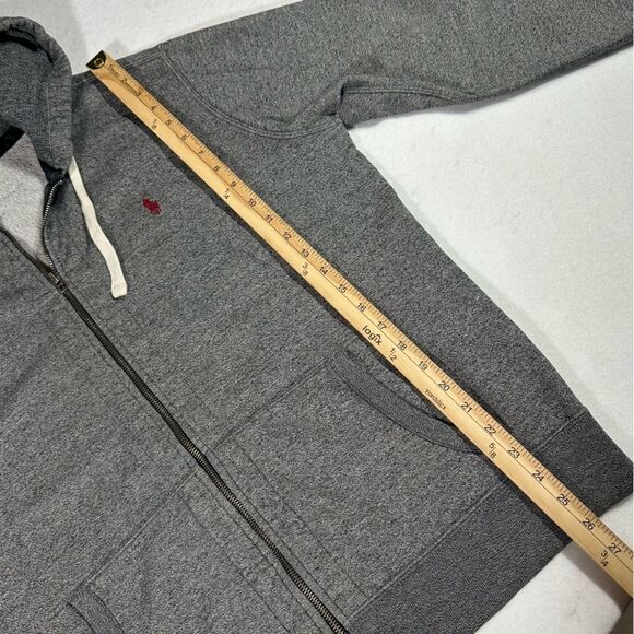 RALPH LAUREN Gray Heather Full Zip Hoodie Size XL EUC - Picture 9 of 9
